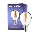 Noxion Lucent Lyster LED E14 boll Filament Klar 4.5W 470lm - 827 Extra Varm Vit | Dimbar - Ersättare 40W
