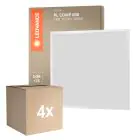 Flerpack 4x Ledvance LED Panel Kompakt Aluminium Vit 33W 3630lm - 865 Dagsljus | 60x60cm